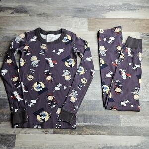 Halloween Hanna Andersson Pajamas PJs Charlie Brown Peanuts Youth size 9